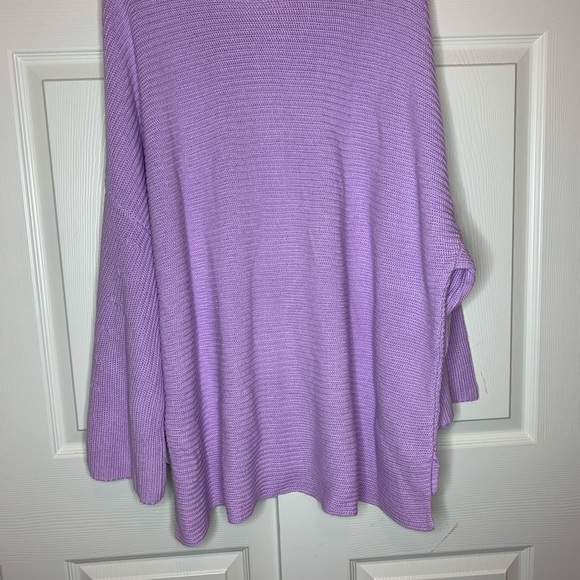 Lavender cable knit sweater with bell sleeves - Picture 6 of 7